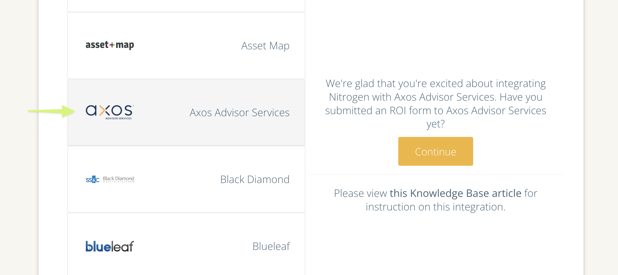 Set Up the Axos Advisor Services Data Feed