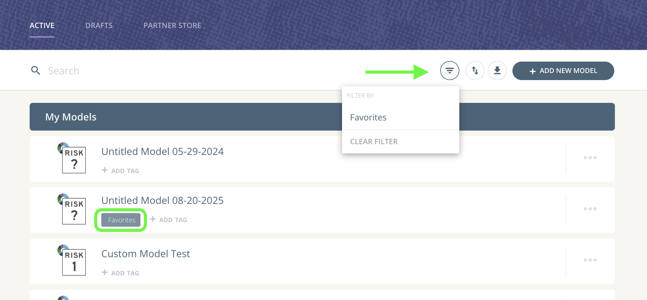 Organize Models with Tags