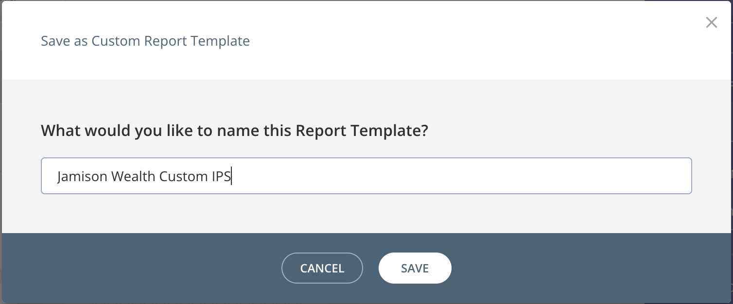 Create a Custom Report Template