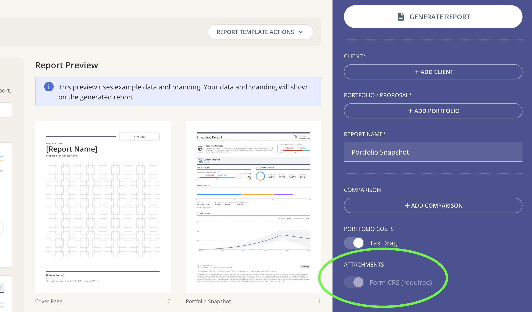 Upload and Manage Report Attachments