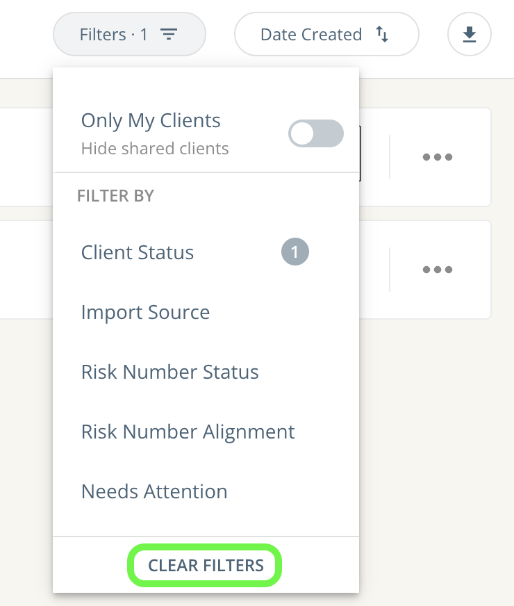 Filter the Client List in Nitrogen
